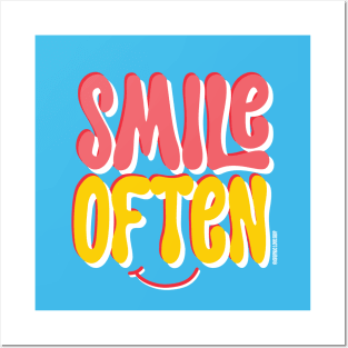 Smile Often Typography Design © GraphicLoveShop Posters and Art